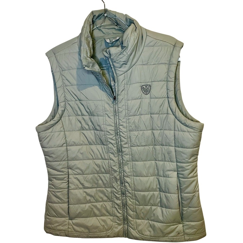 Straight‎ Down Women's Vest Size L Gray Full Zip Jacket